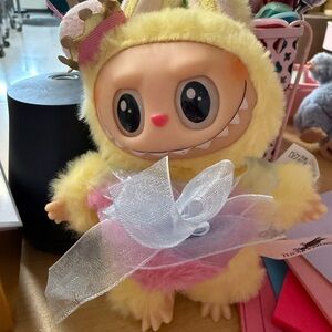 Cute Yellow Plush Toy with Crown